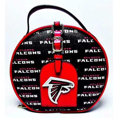 CUCE Black Atlanta Falcons Repeat Logo Round Bag