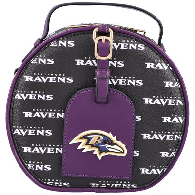 CUCE Black Baltimore Ravens Repeat Logo Round Bag