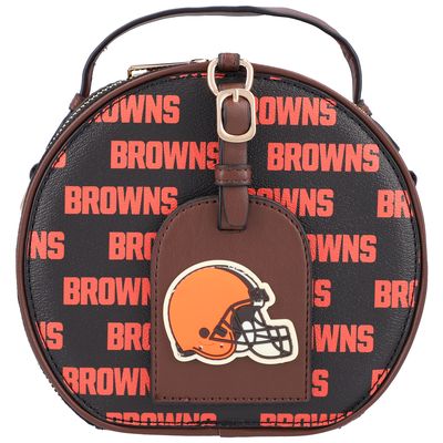 CUCE Black Cleveland Browns Repeat Logo Round Bag