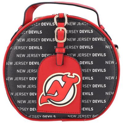 CUCE Black New Jersey Devils Repeat Logo Round Bag