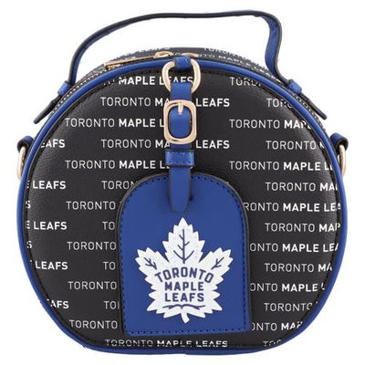 CUCE Black Toronto Maple Leafs Repeat Logo Round Bag