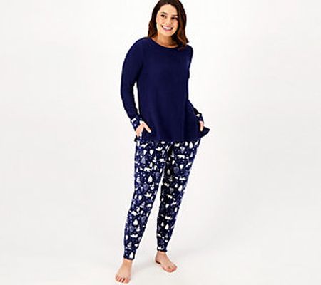 Cuddl Duds Fleecewear with Stretch Regular Pajama Set
