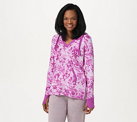 Cuddl Duds Lightweight Comfort Hoodie with Rib Trim Detail