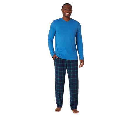 Cuddl Duds Men's Cabin Fleece Pajama Set