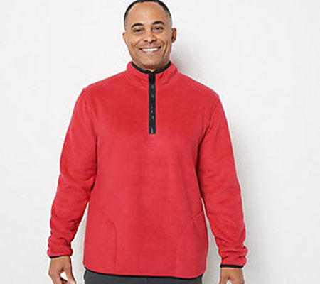 Cuddl Duds Men's Fleece Bonded Sherpa Half Zip Pullover