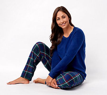 Cuddl Duds Petite Fleecewear with Stretch Pajama Set