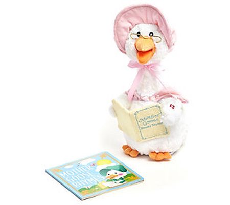 Cuddle Barn Mother Goose Animated Plush withBoard Book