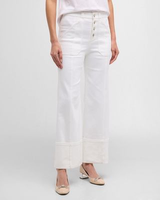 Cuffed Benji Cropped Flare Pants