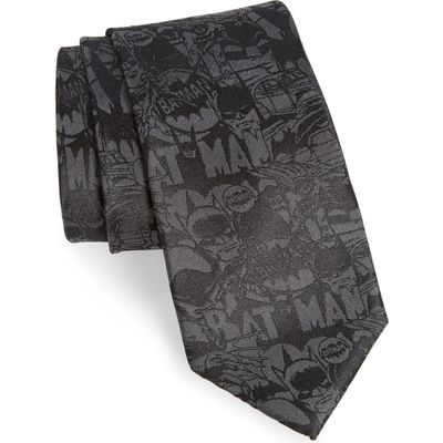 Cufflinks, Inc. 'Batman' Silk Tie in Black 