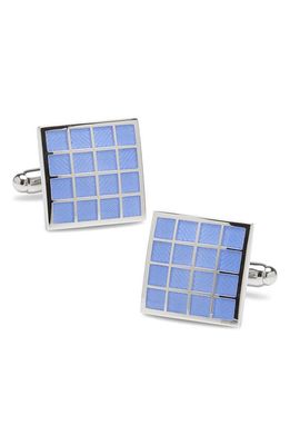 Cufflinks, Inc. Checker Square Cuff Links in Periwinkle 