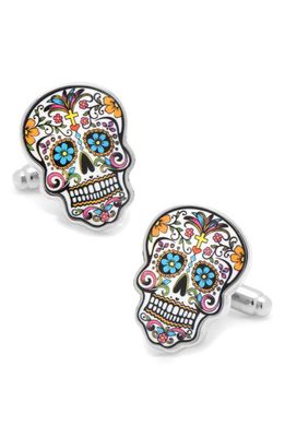 Cufflinks, Inc. 'Day of the Dead' Cuff Links in Silver/Black/Pink 