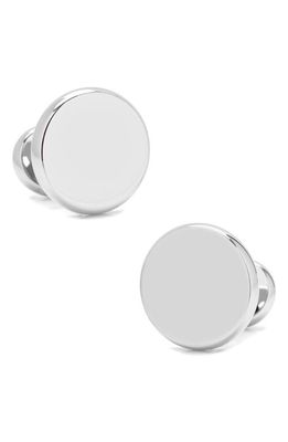 Cufflinks, Inc. Engravable Round Cuff Links in Silver 