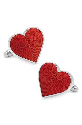 Cufflinks, Inc. Heart Cuff Links in Red 