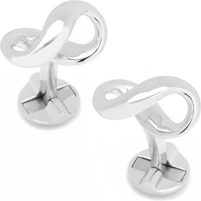 Cufflinks, Inc. Infinity Symbol Cuff Links in Silver 