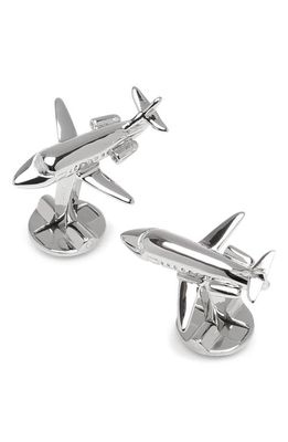 Cufflinks, Inc. Private Jet Cuff Links in Silver 