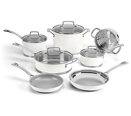 Cuisinart 11-Piece White Stainless Steel Cookwa re Set