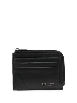 Cult 1689 zip-fastening leather wallet - Black