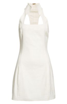Cult Gaia Akaia Linen Blend Dress in Off White