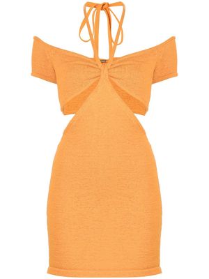 Cult Gaia Annabel cut-out detail knitted dress - Orange