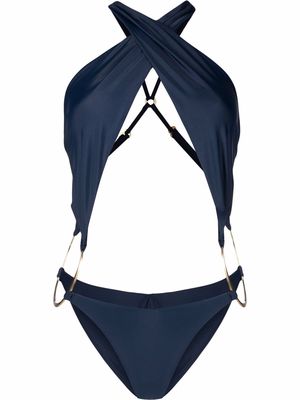 Cult Gaia Ariah ring-detail swimsuit - Blue