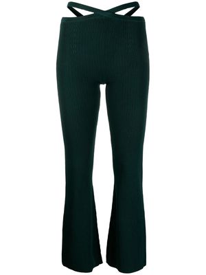 Cult Gaia Ashton ribbed-knit trousers - Green