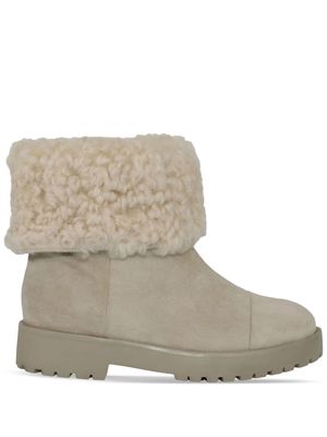 Cult Gaia Avena shearling ankle boots - Neutrals