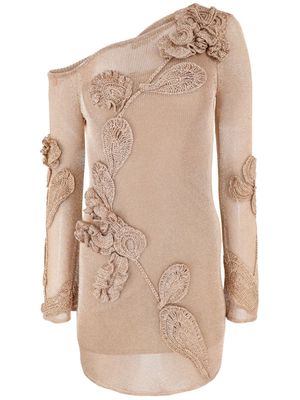 Cult Gaia Bowie knitted minidress - Neutrals