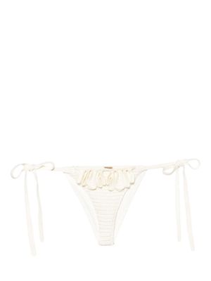 Cult Gaia Carita crochet-knit bikini bottoms - White