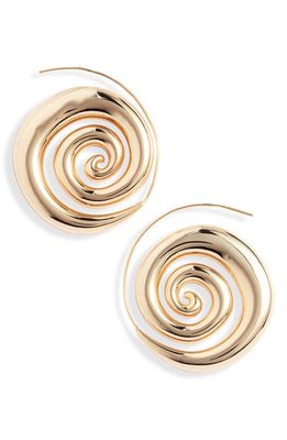 Cult Gaia Cassia Earrings in Shiny Brass