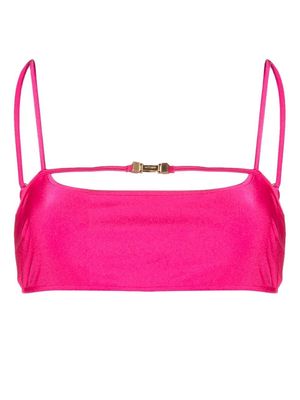 Cult Gaia chest strap-detail bikini top - Pink