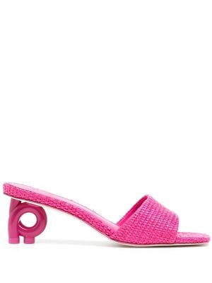 Cult Gaia Cora 65mm woven sandals - Pink