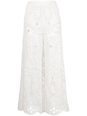 Cult Gaia Cove embroidered trousers - White