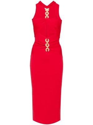 Cult Gaia Cristos chain-embellished midi dress - Red