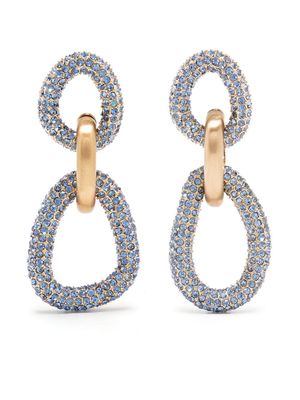 Cult Gaia crystal-embellished drop earrings - Blue