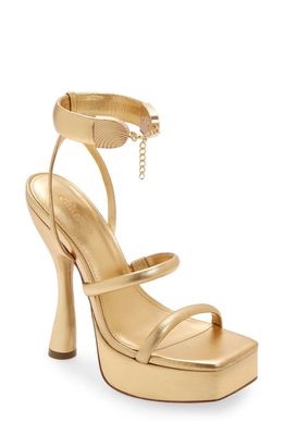 Cult Gaia Elodie Platform Sandal in Gold