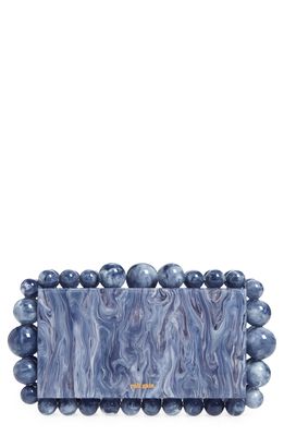 Cult Gaia Eos Beaded Acrylic Box Clutch in Slate