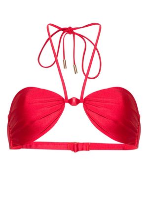 Cult Gaia Euphrasia beaded bikini top - Red