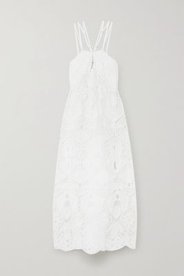 Cult Gaia - Everly Cutout Crocheted Cotton Midi Dress - White