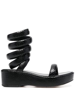 Cult Gaia Gabi spiral strap sandals - Black