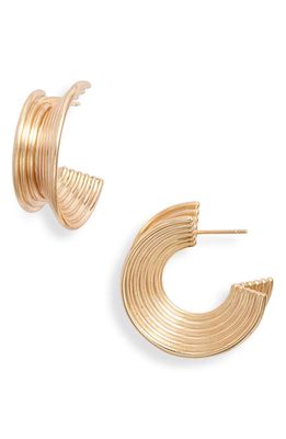 Cult Gaia Gigi Hoop Earrings in Brushed Brass