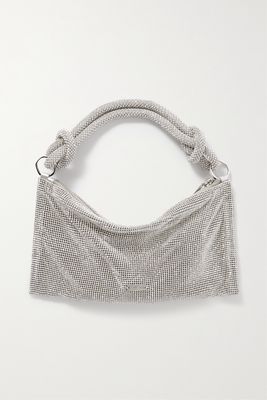 Cult Gaia - Hera Nano Crystal-embellished Knotted Satin Shoulder Bag - Silver