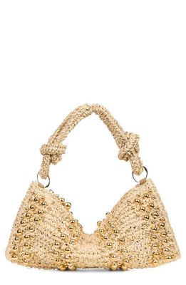 Cult Gaia Hera Nano Rhinestone Shoulder Bag in Natural