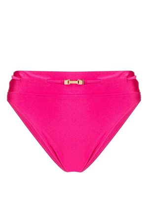 Cult Gaia high-rise drawstring bikini bottoms - Pink