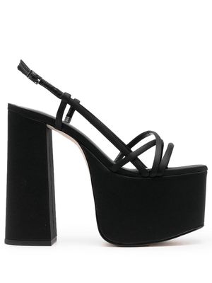 Cult Gaia Hyte 150mm platform wedge sandals - Black