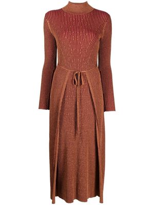 Cult Gaia knitted midi dress - Brown