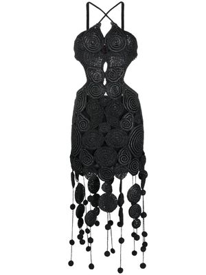Cult Gaia Leela crochet cut-out dress - Black
