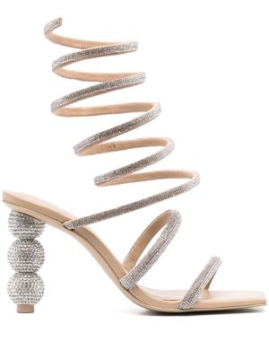 Cult Gaia Lislie spiral-design 102mm sandals - Neutrals