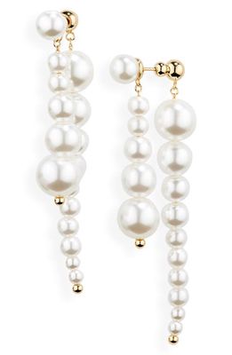 Cult Gaia Loreli Imitation Pearl Linear Drop Earrings