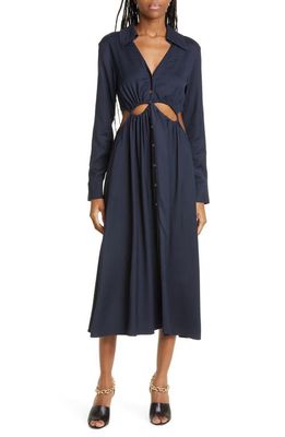 Cult Gaia Lou Long Sleeve Cutout Dress in Aspen