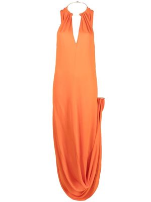 Cult Gaia Luna embellished draped dress - Orange